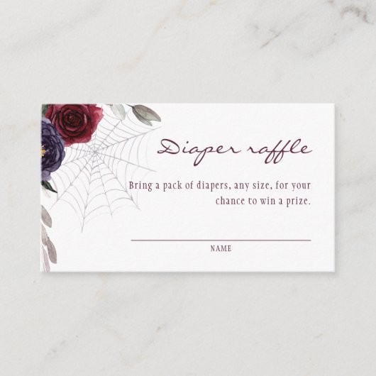 Halloween Bloemenluier Raffle Informatiekaartje (Voorkant)