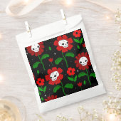 Halloween bloemenschedel bloemen rood bedankzakje (Geknipt)