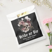 Halloween Bloemenschedel Bruid of Sterf Bruidsfees Bedankzakje (Gezegeld)