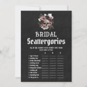 Halloween Bloemenschedel Bruiloft Scattergories Sp Kaart (Voorkant)
