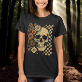 Halloween  Bloemenschedel T-shirt