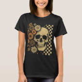 Halloween  Bloemenschedel T-shirt (Voorkant)