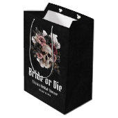 Halloween Bloemensier Skull Bruid of Sterf Bridal  Medium Cadeauzakje (Achterkant Gekanteld)