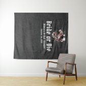 Halloween Bloemenskelet Bruid of Sterf Bruidsmeisj Wandkleed (In Situ (horizontaal))