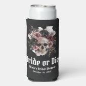 Halloween Bloemenskelet Bruid of Sterf Bruidsmeube Seltzer Blikjeskoeler (Seltzer Achterkant)