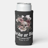 Halloween Bloemenskelet Bruid of Sterf Bruidsmeube Seltzer Blikjeskoeler (Seltzer Voorkant)