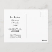 Halloween bloemige pet en make-up karikatuur paar briefkaart (Achterkant)