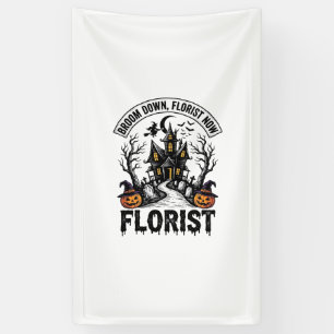 Halloween Bloemist Heks Vintage Geheime Huis T-shi Spandoek