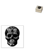 Halloween Bloemsuiker Schedel Rubberstempel (Gestempeld)