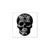Halloween Bloemsuiker Schedel Rubberstempel (Afrduk)