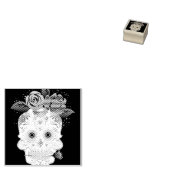 Halloween Bloemsuiker Schedel Rubberstempel (Gestempeld)
