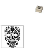 Halloween Bloemsuiker Schedel Rubberstempel (Gestempeld)