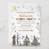 Halloween Blokfeest Kaart (Voorkant)