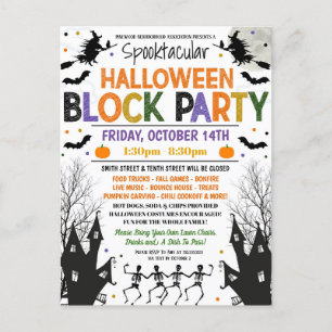 Halloween Blokpartij uitnodigt Briefkaart
