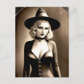Halloween Blonde Witch Briefkaart (Voorkant)