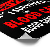 Halloween Blood Cancer Awareness Survivor Gift Poster (Hoek)