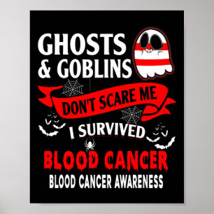 Halloween Blood Cancer Awareness Survivor Gift Poster