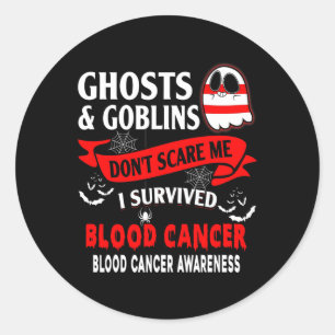 Halloween Blood Cancer Awareness Survivor Gift Ronde Sticker
