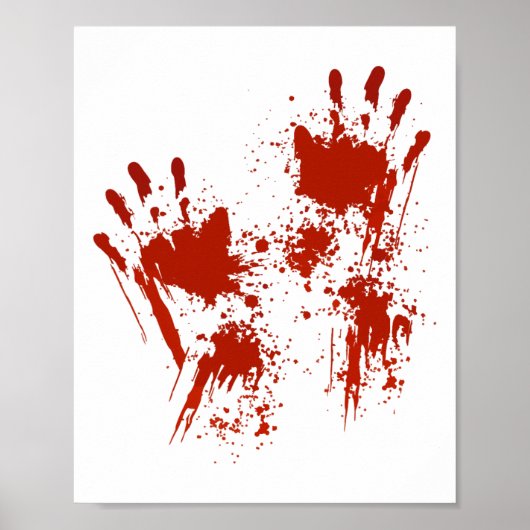Halloween Blood Hands Costume Zombie Outfit Poster (Voorkant)