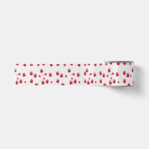 Halloween Blood Spatter en Prints Hallowtine Patt Satijnen Lint