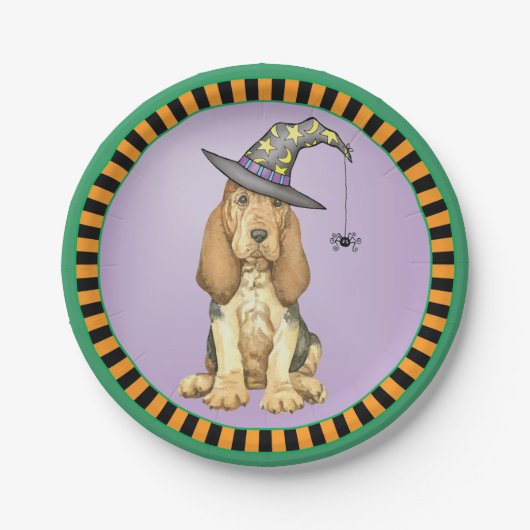 Halloween Bloodhound Papieren Bordje (Voorkant)