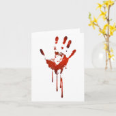 Halloween Bloody Hand Print Kostuum Zombie Outfit Kaart (Gele Bloem)