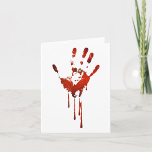 Halloween Bloody Hand Print Kostuum Zombie Outfit Kaart