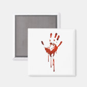 Halloween Bloody Hand Print Kostuum Zombie Outfit Magneet (Voorkant / Achterkant)