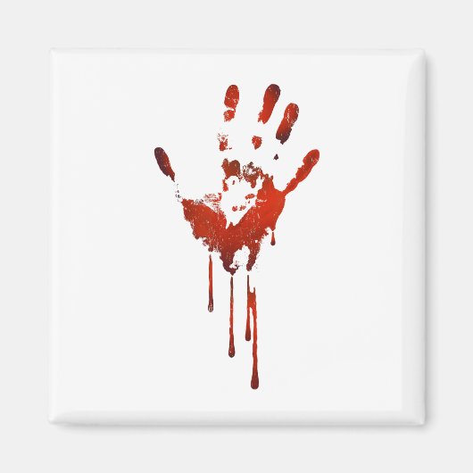 Halloween Bloody Hand Print Kostuum Zombie Outfit Magneet (Voorkant)