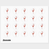 Halloween Bloody Hand Print Kostuum Zombie Outfit Ronde Sticker (Vel)