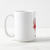 Halloween Bloody Hands Mok - Scary Blood Splatter (Links)