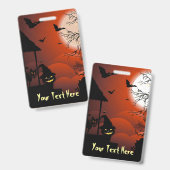 Halloween Bloody Moonlight Nightmare Badge (Voor- en achterkant)