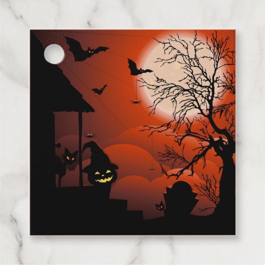 Halloween Bloody Moonlight Nightmare Bedankjes Labels (Voorkant)
