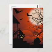 Halloween Bloody Moonlight Nightmare Briefkaart (Voorkant / Achterkant)