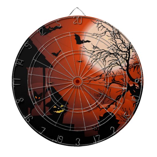 Halloween Bloody Moonlight Nightmare Dartbord (Voorkant)