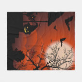 Halloween Bloody Moonlight Nightmare Fleece Deken (Voorkant (Horizontaal))