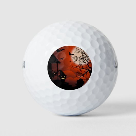 Halloween Bloody Moonlight Nightmare Golfballen (Voorkant)