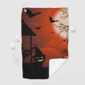Halloween Bloody Moonlight Nightmare Golfhanddoek (Insitu)