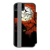 Halloween Bloody Moonlight Nightmare Incipio iPhone Portemonnee Hoesje (Agenda Achterkant)