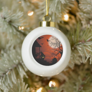 Halloween Bloody Moonlight Nightmare Keramische Bal Ornament