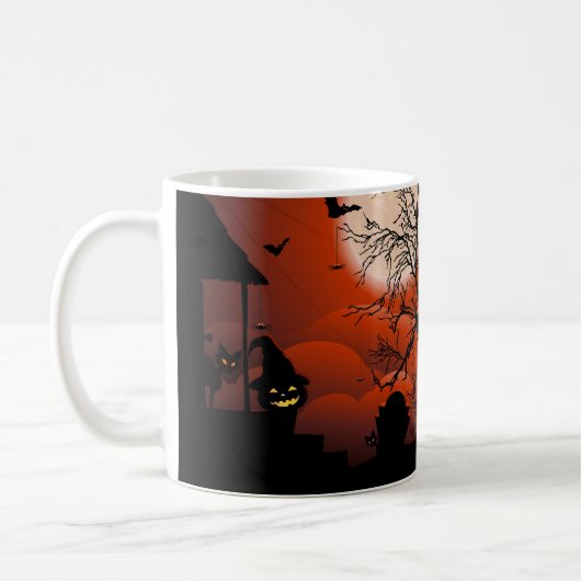 Halloween Bloody Moonlight Nightmare Koffiemok (Links)