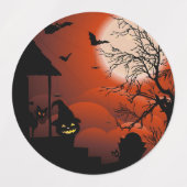 Halloween Bloody Moonlight Nightmare Labels (Design 2)