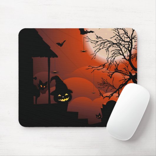 Halloween Bloody Moonlight Nightmare Muismat (Met muis)