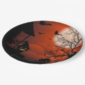 Halloween Bloody Moonlight Nightmare Papieren Bordje (Gekanteld)