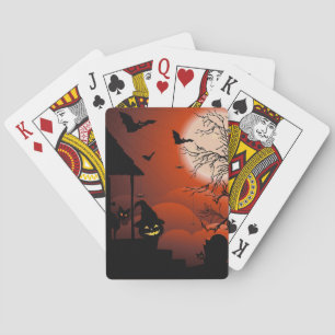 Halloween Bloody Moonlight Nightmare Pokerkaarten