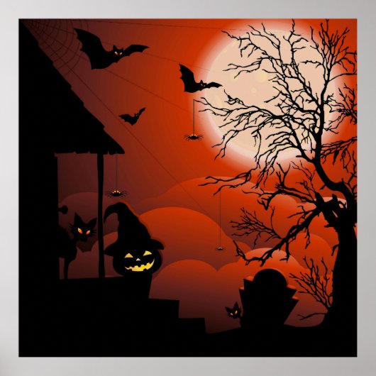 Halloween Bloody Moonlight Nightmare Poster (Voorkant)
