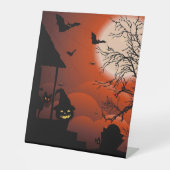 Halloween Bloody Moonlight Nightmare Reclamebord Met Voetstuk (Voorkant)
