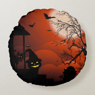 Halloween Bloody Moonlight Nightmare Rond Kussen