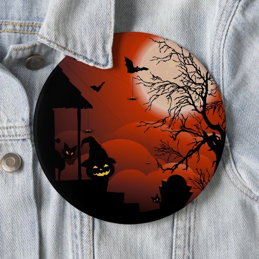 Halloween Bloody Moonlight Nightmare Ronde Button 6,0 Cm (In situ)