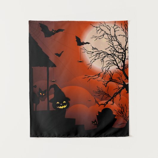 Halloween Bloody Moonlight Nightmare Wandkleed (Voorkant)